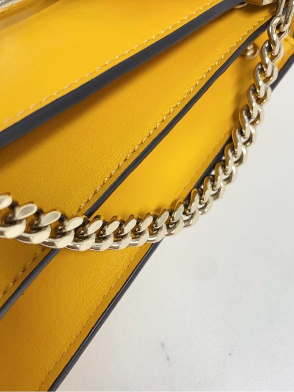 Chloé Mini Faye Bracelet Bag – Yellow Leather & Suede | Gold Hardware w/ COA - Picture 6 of 8